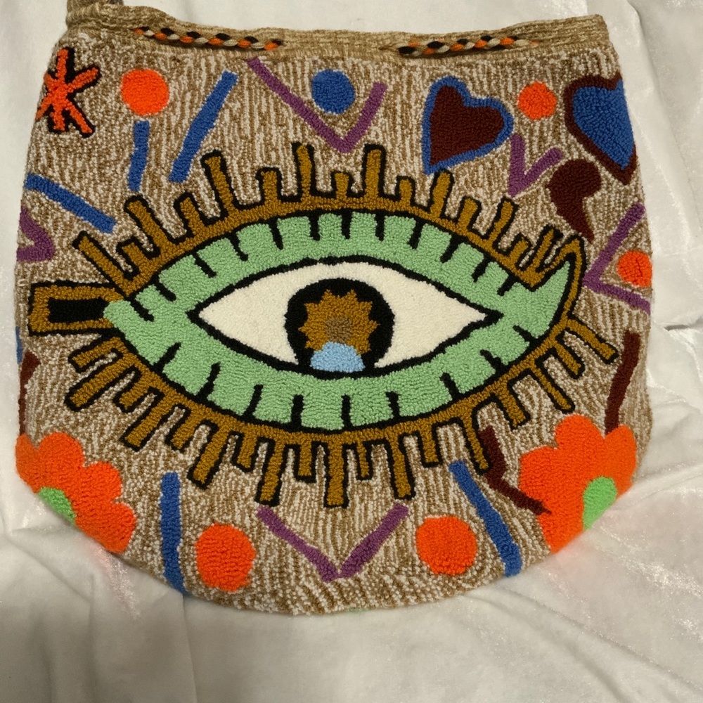 🆕Wayuu crossbody evil eye bucket!! Made in Colombia